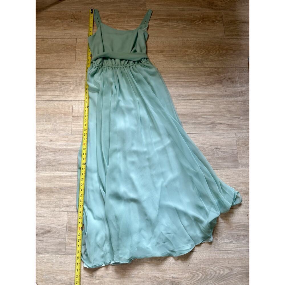 Jack Bryan Seafoam Chiffon Maxi Dress w/ Beaded Sheer Jacket – Size 10 - Picture 11 of 15